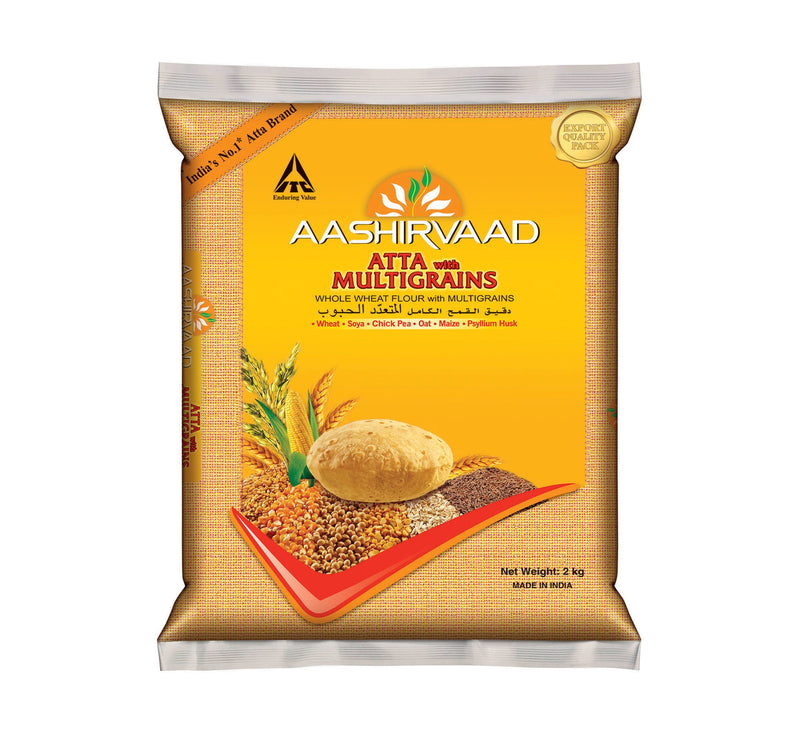 Aashirvaad Whole Wheat Flour Atta with Multi Grains 2 kg Lulu Hypermarket