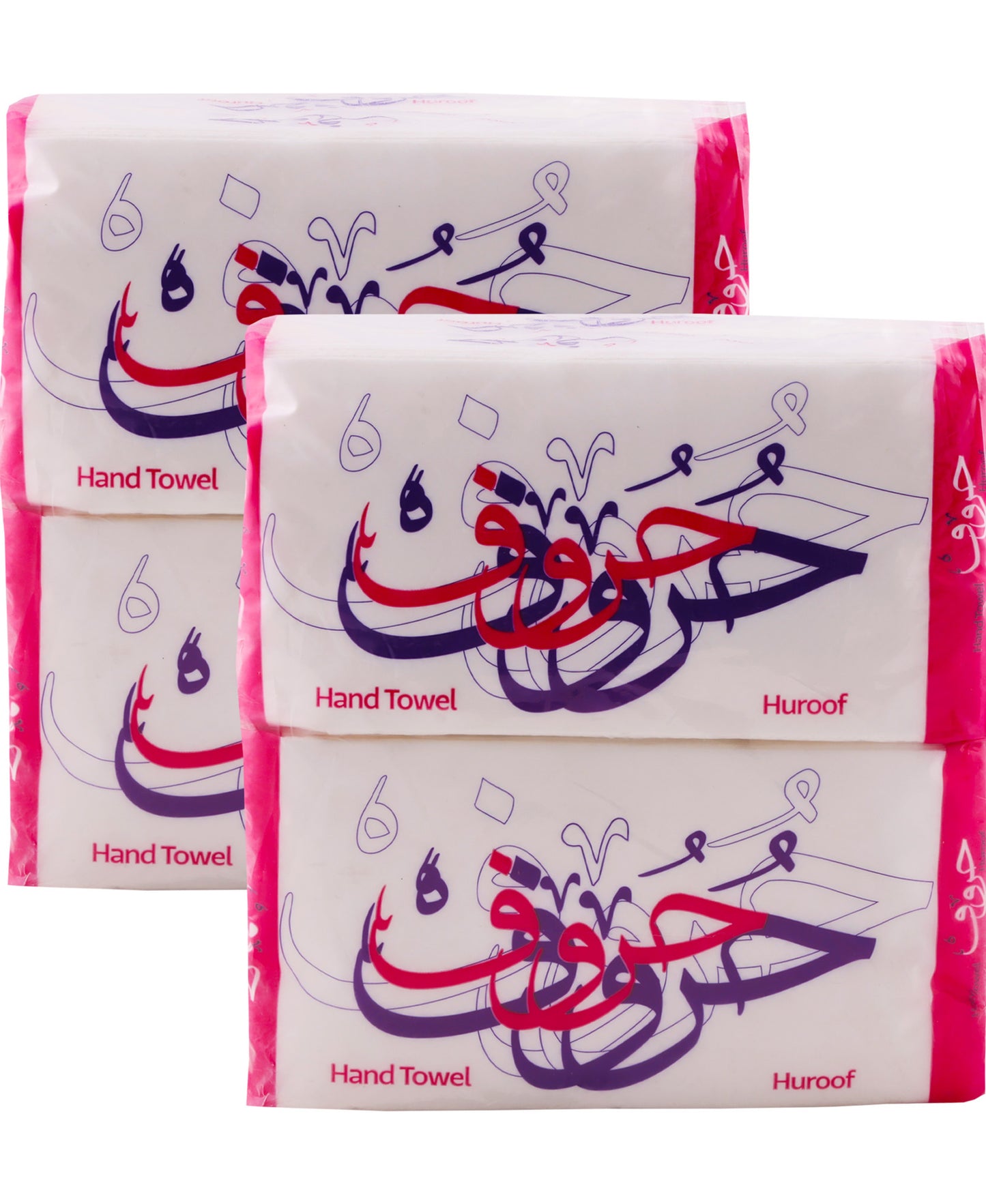 Huroof Hand Towel 1ply 150 Sheets 4 pcs