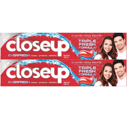 Closeup Ever Fresh Triple Fresh Formula Red Hot Toothpaste Value Pack 2 x 120 g