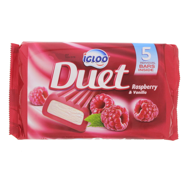 Igloo Duet Raspberry & Vanilla Ice Cream Bar 5 x 65 ml