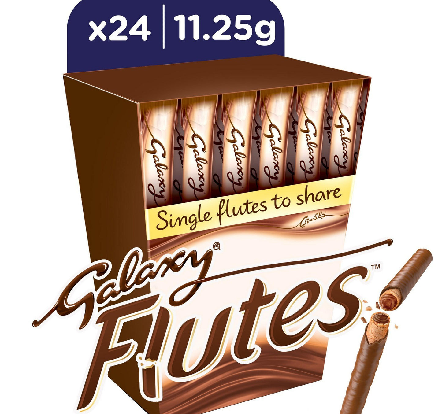Galaxy Flutes Chocolate Twin Fingers 24 x 11.25 g Lulu Hypermarket