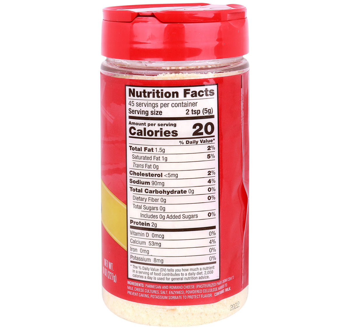 Dutch Farms Gluten Free Freshly Grated Parmesan-Romano Cheese 227 g Sultan Center