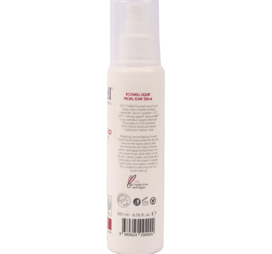 Ecowell Organic Orange Oil Liquid Facial Soap 200 ml