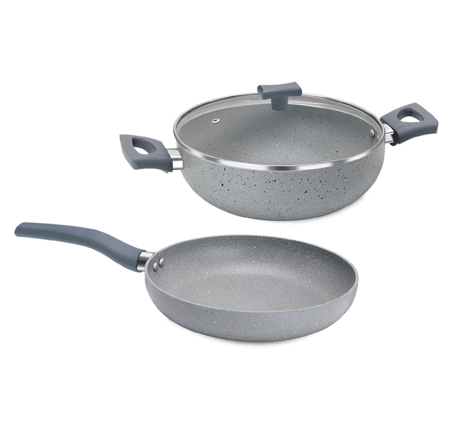 Chefline Granite 24 cm Frypan + 26 cm Kadai