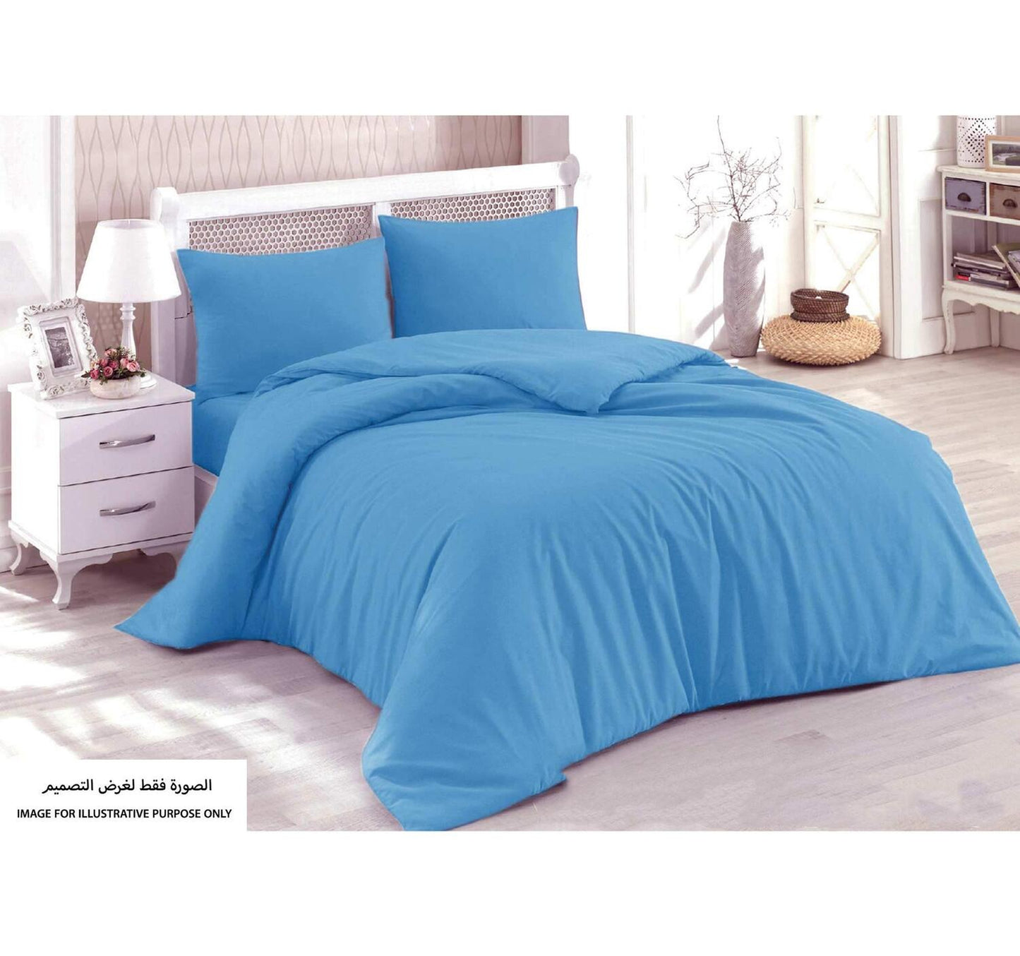 Homewell Fitted Sheet King 3pc Set Blue