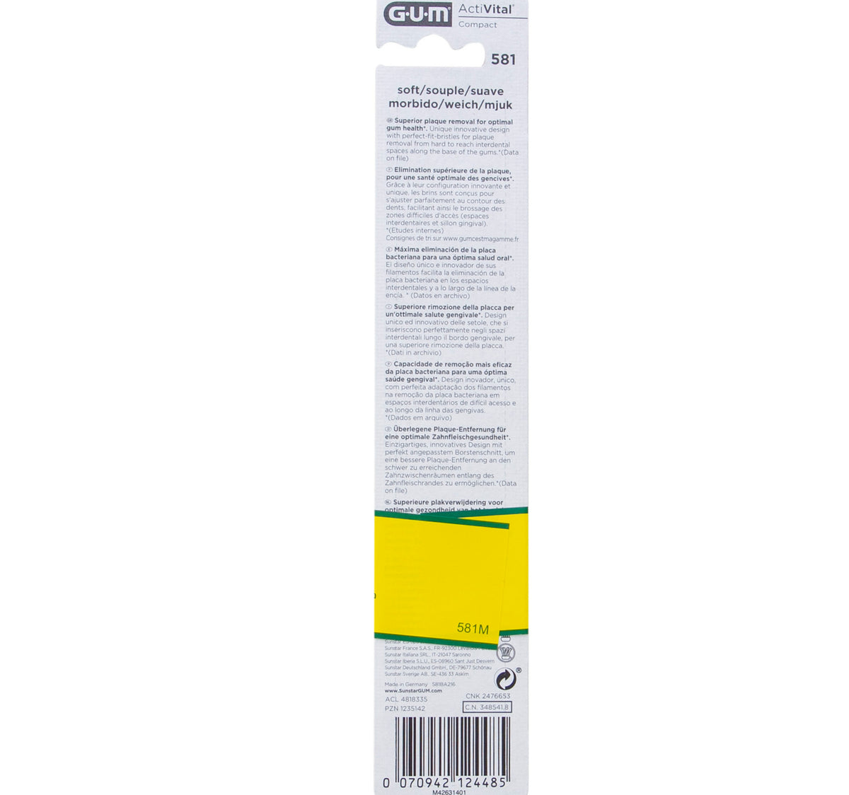 GUM Toothbrush Activital Soft 581 1 pc