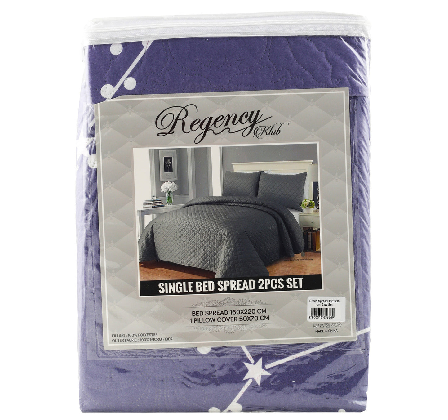 Regency Single Bed Spread 160 x 220cm 2pcs Set Assorted