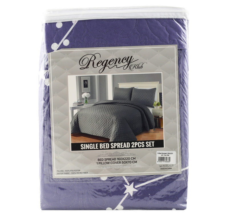 Regency Single Bed Spread 160 x 220cm 2pcs Set Assorted