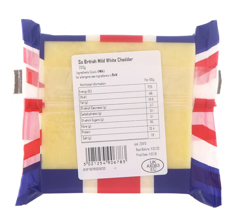 So British Mild White Cheddar Cheese 200 g Sultan Center
