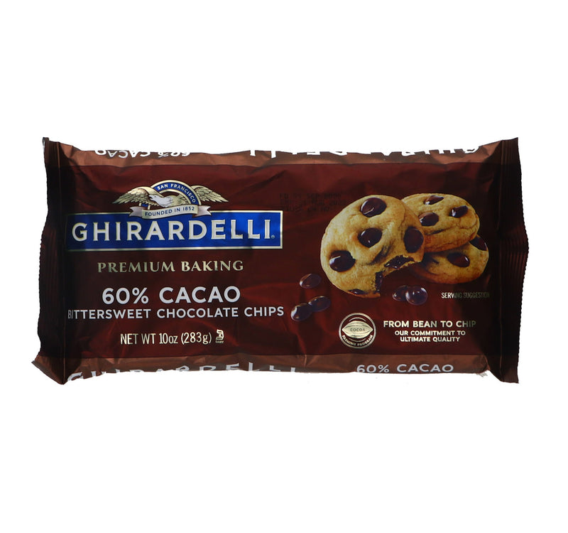 Ghirardelli Premium Baking 60% Cacao Bittersweet Chocolate Chips 283 g Lulu Hypermarket