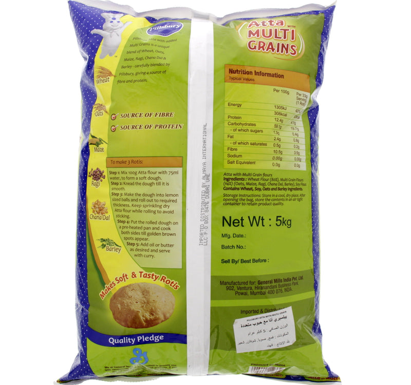 Pillsbury Atta With Multi Grains 5 kg Lulu Hypermarket