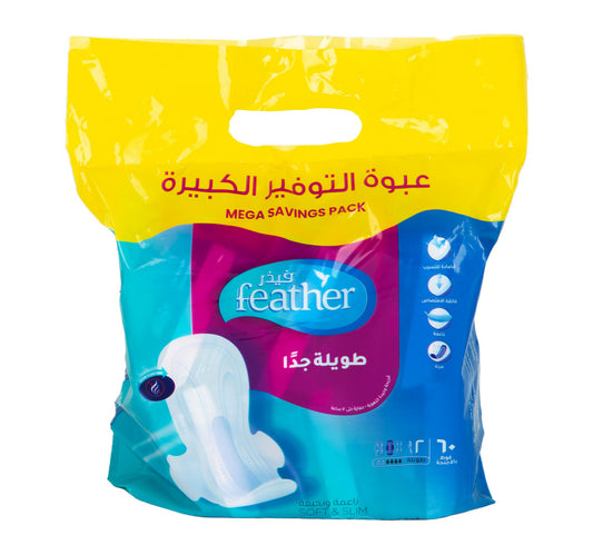 Feather Ultra Long Sanitary Pads With Wings 60pcs
