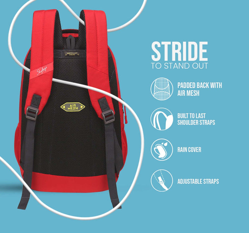 Skybags Backpack, 18 inches, Red, StriderPro4
