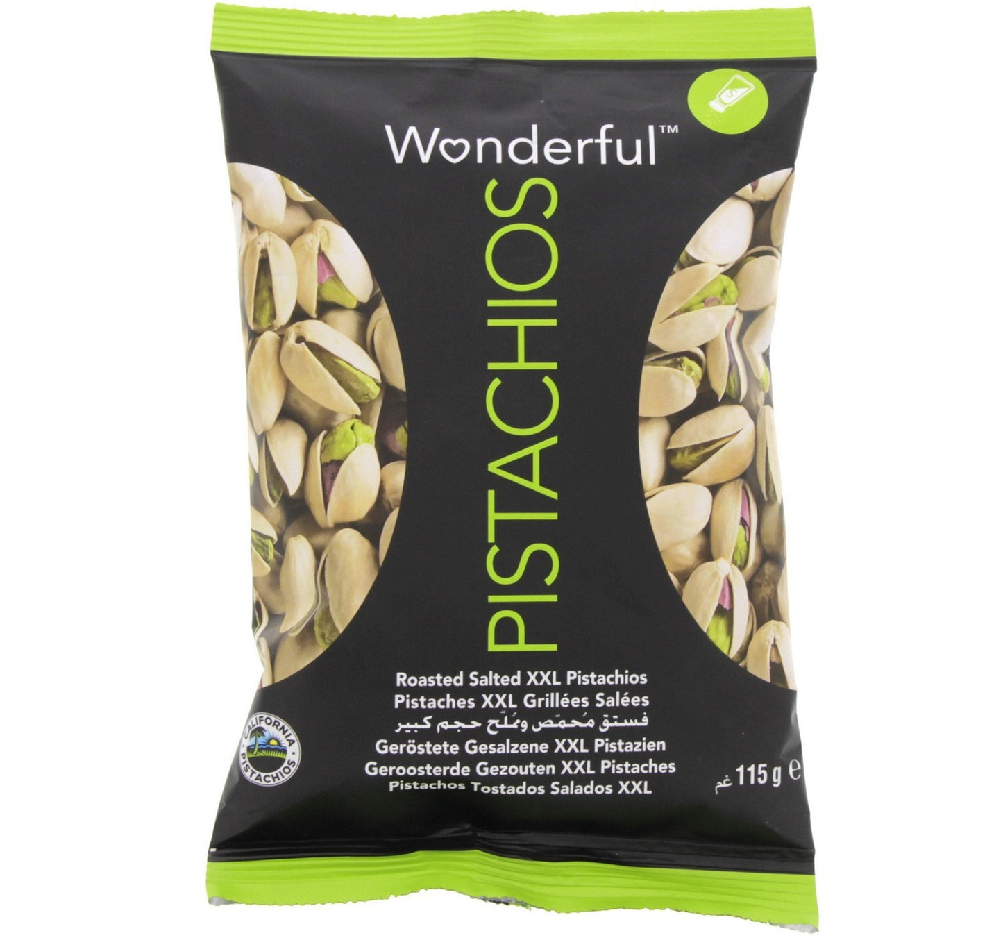 Wonderful Roasted Salted XXL Pistachios 115 g Lulu Hypermarket