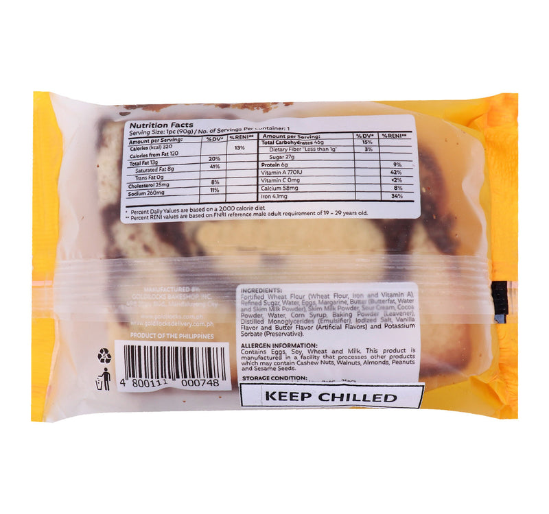 Goldilocks Marble Cake Slice 90 g