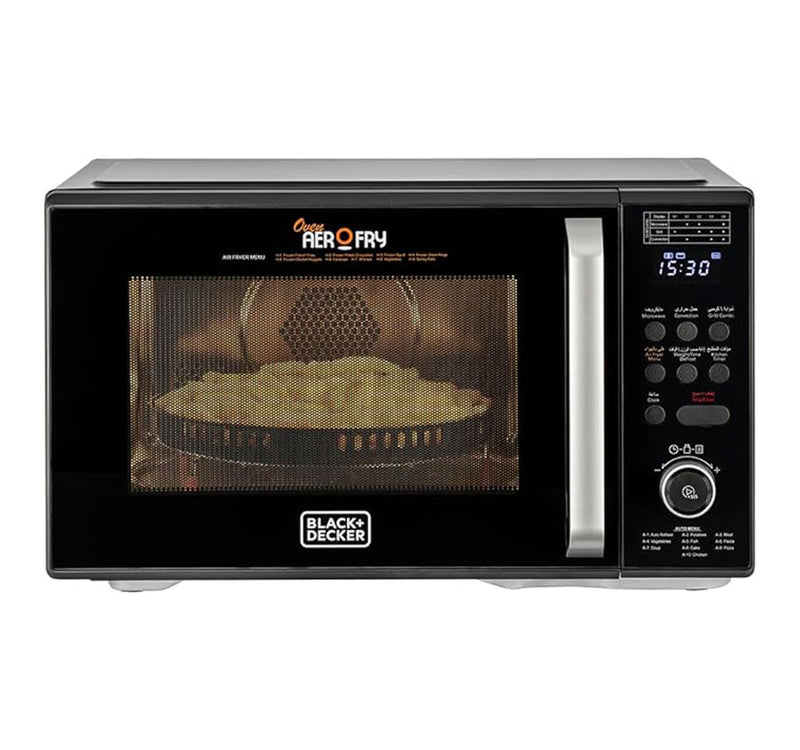 Black+Decker 4-in-1 29L Digital Microwave Oven with Air Fryer, Grill & Convection, MZAF2910