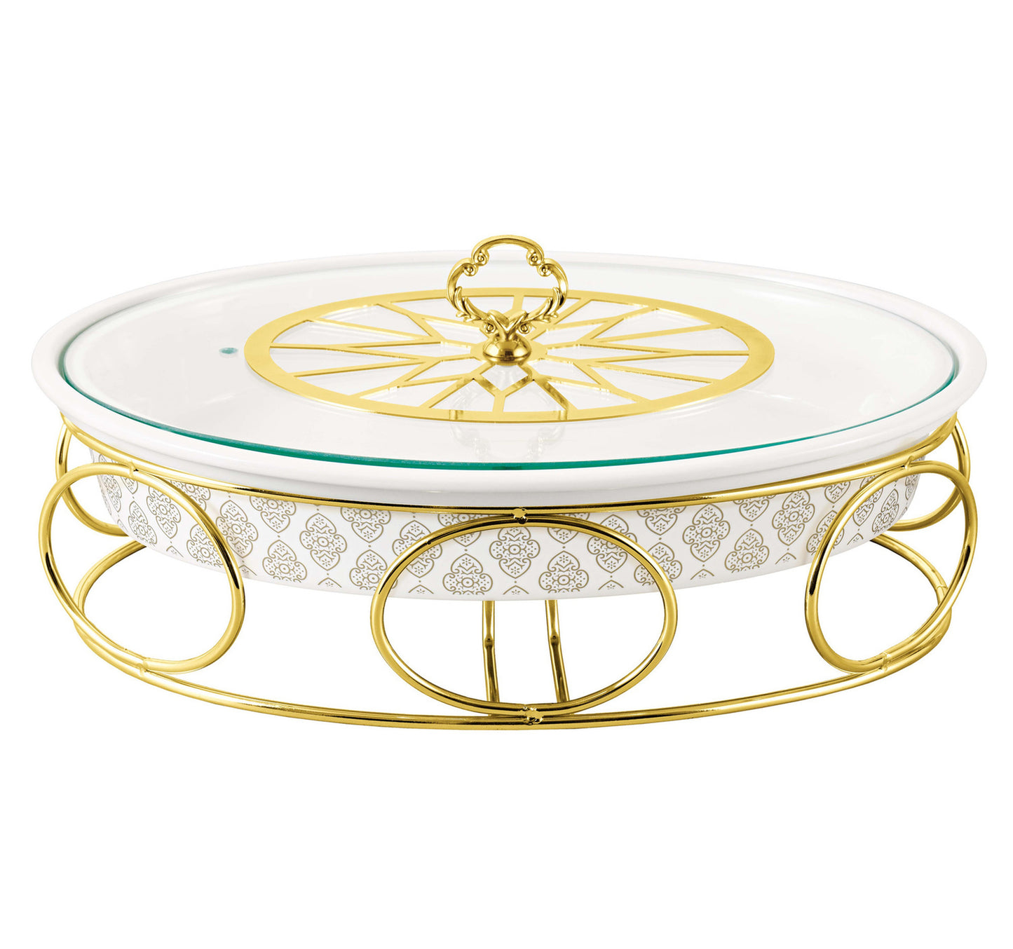 Chefline Oval Casserole with Warmer Rack, 16 inches, 3167