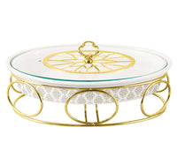 Chefline Oval Casserole with Warmer Rack, 16 inches, 3167
