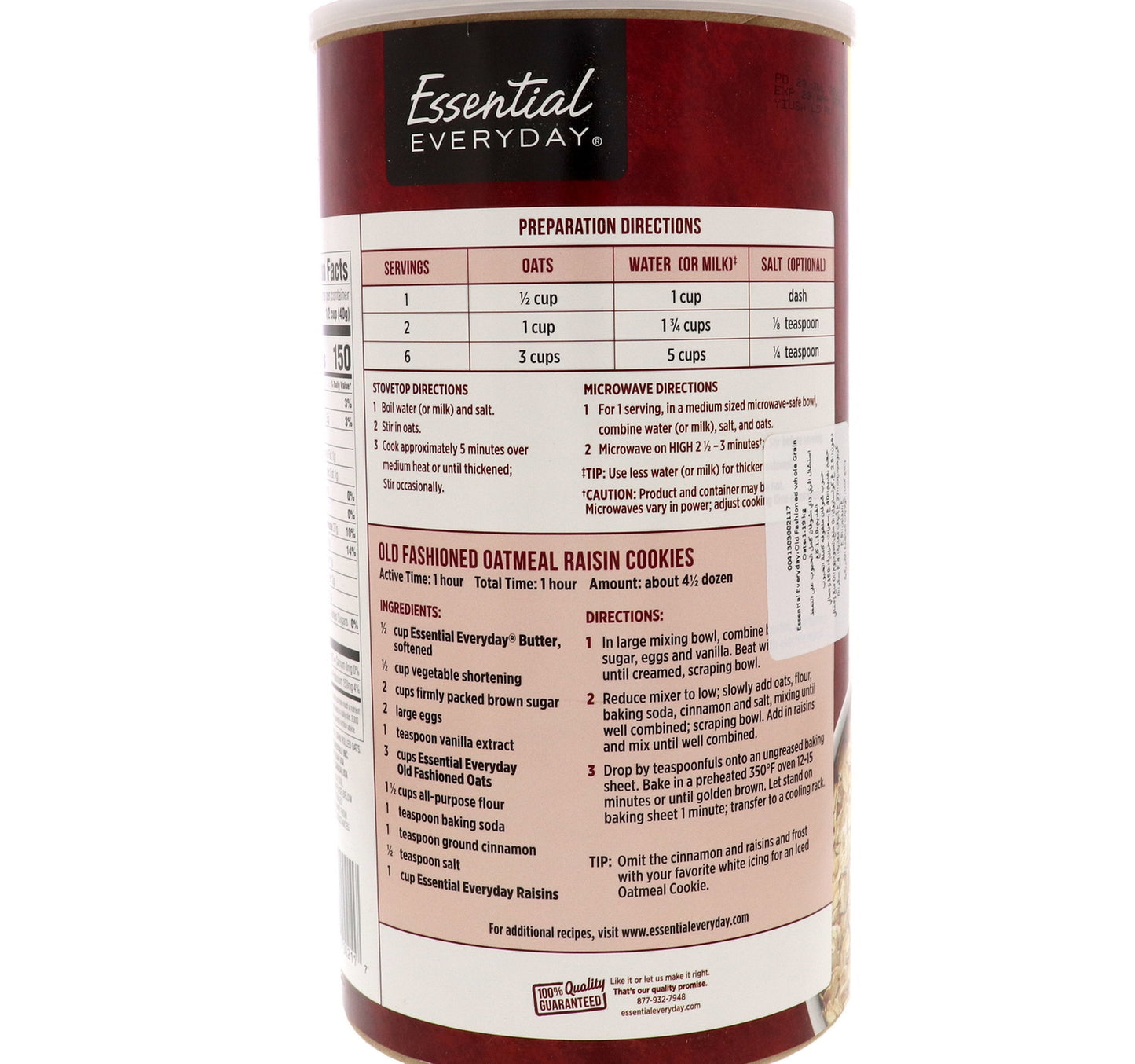 Essential Everyday Old Fashion Oats 1.19 kg Lulu Hypermarket