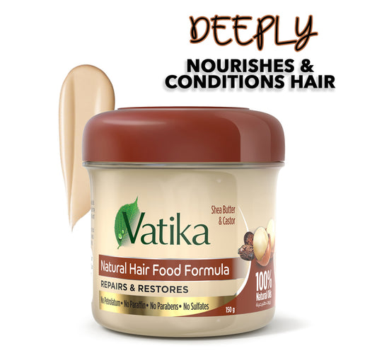 Dabur Vatika Shea Butter & Castor Natural Hair Food Formula 150 ml