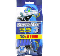 Super Max Men Disposable Triple Blade 14 pcs