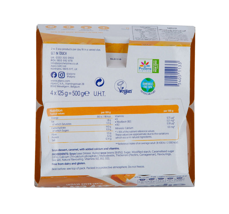 Alpro Sweet Creamy Caramel Soya Dessert 4 x 125 g Sultan Center