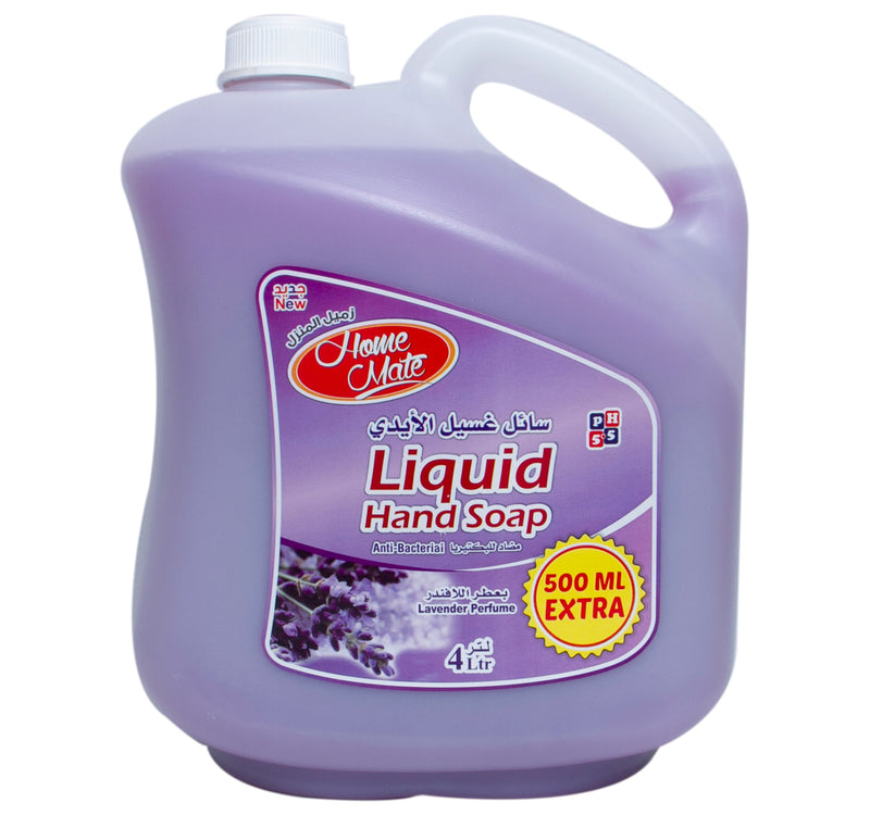 Home Mate Liquid Hand Soap Lavender Perfume 4 Litres + 500 ml
