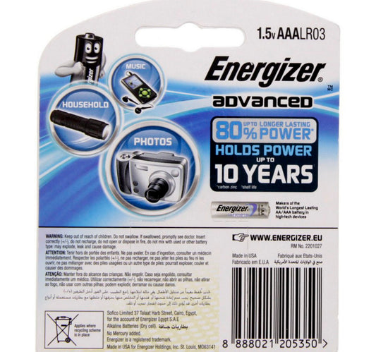 Energizer Advanced +Power Boost AAA Battery X92RP6