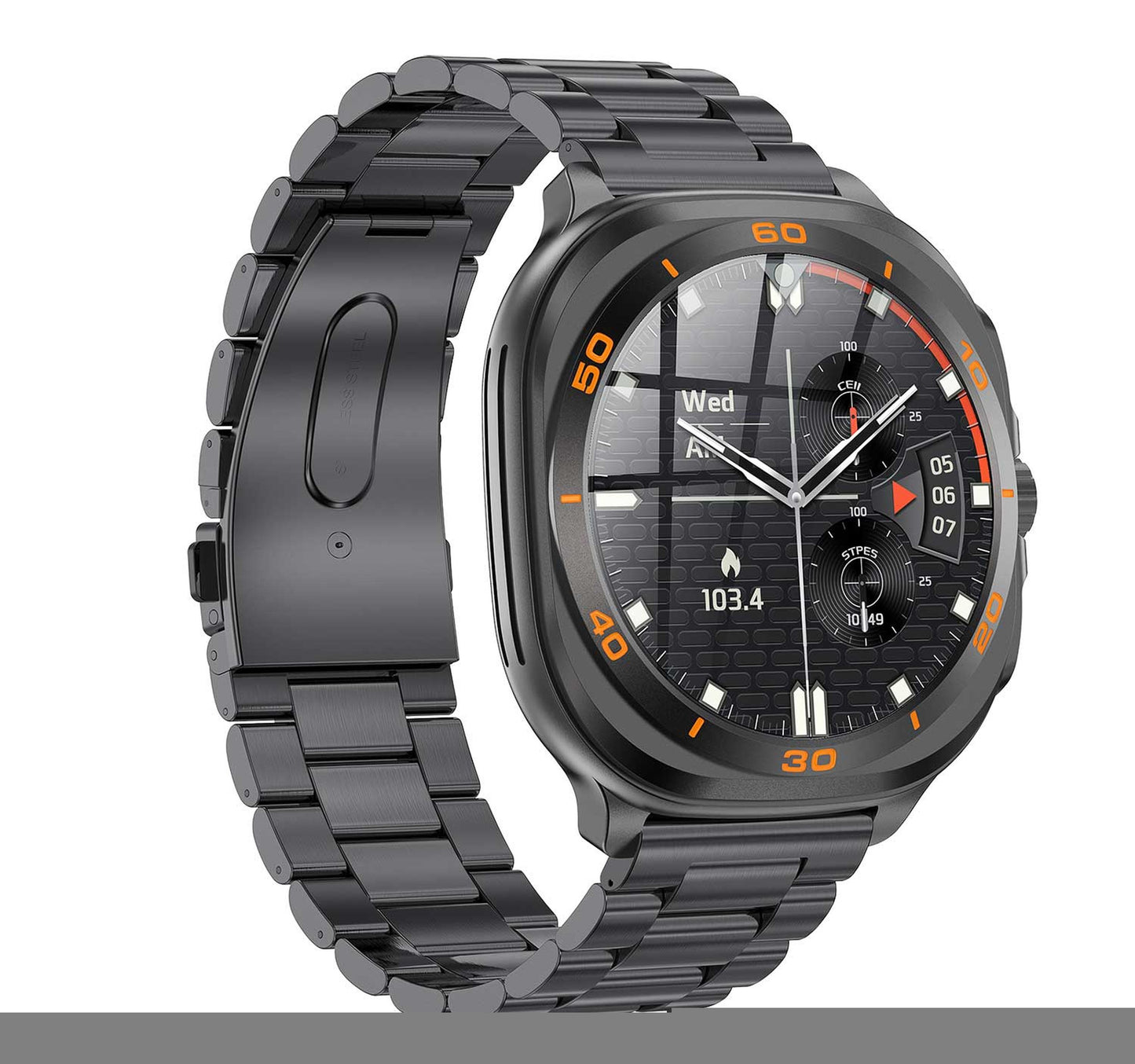 Swiss Military Smartwatch with Metal Strap, Black, DOM7