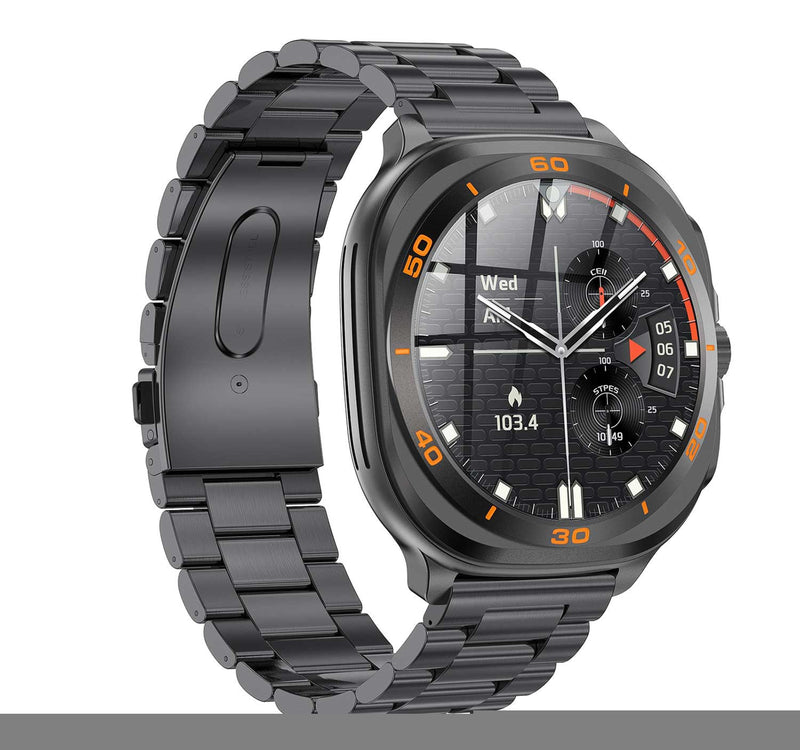 Swiss Military Smartwatch with Metal Strap, Black, DOM7