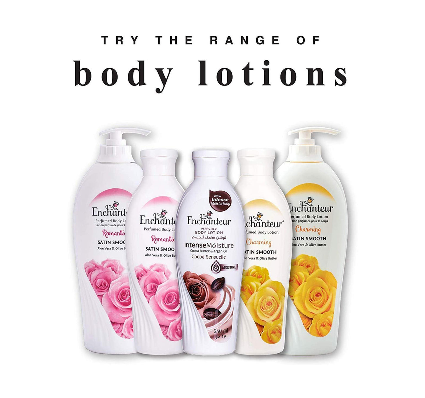 Enchanteur Satin Smooth Romantic Lotion with Aloe Vera & Olive Butter 500 ml