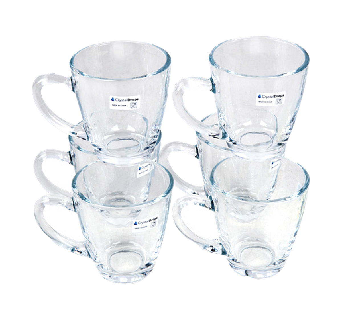 Crystal Drops Tea Cup Set, 6 pcs, AG1302-1