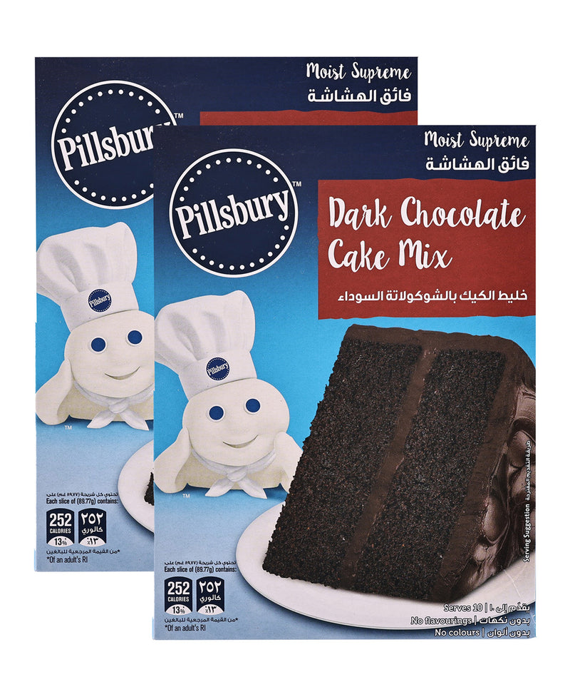 Pillsbury Cake Mix Dark Chocolate Value Pack 2 x 485 g