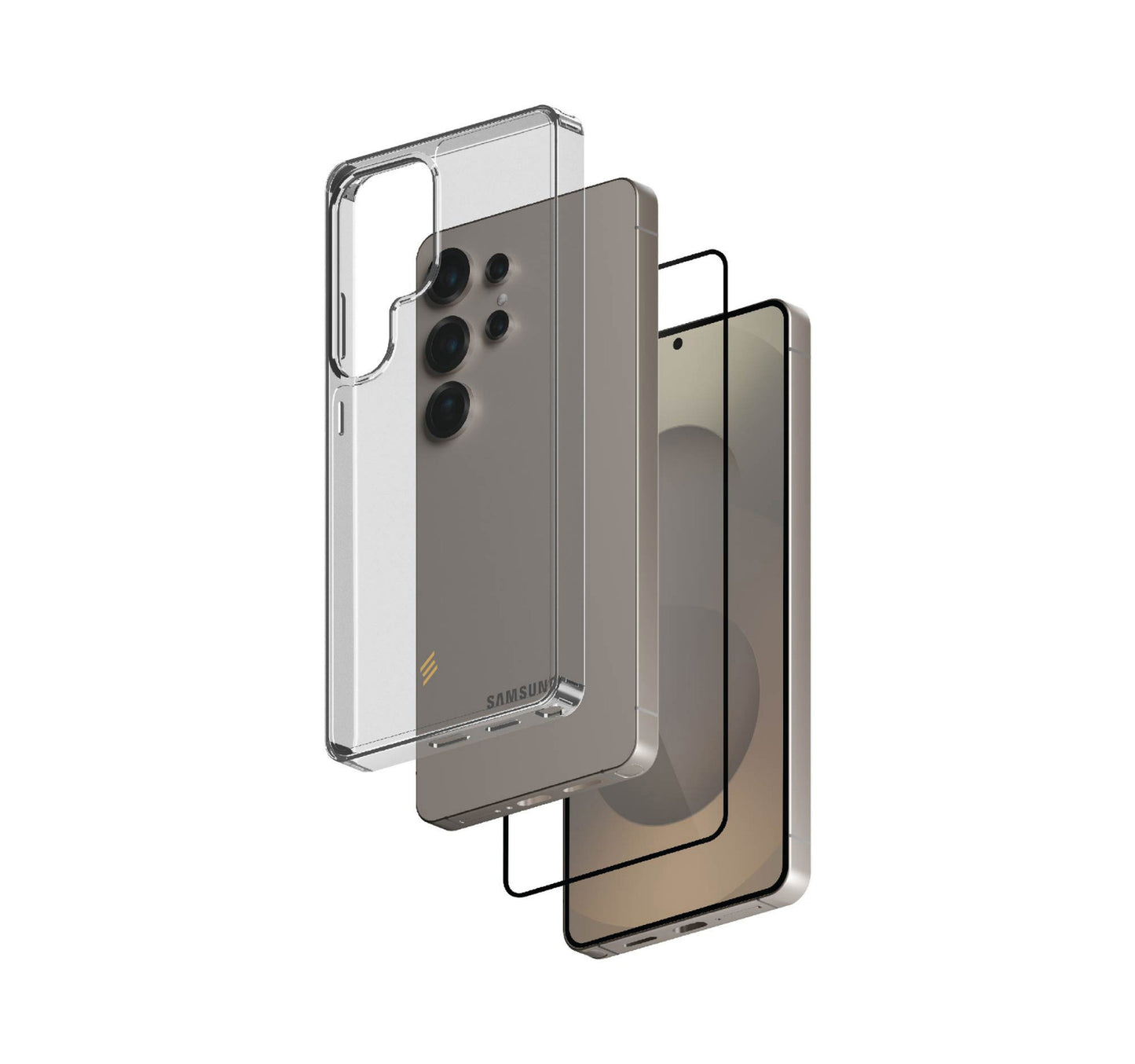 Smartix Samsung Galaxy S25 Ultra Clear Case + Screen Protector IGS25ULBNL Lulu Hypermarket