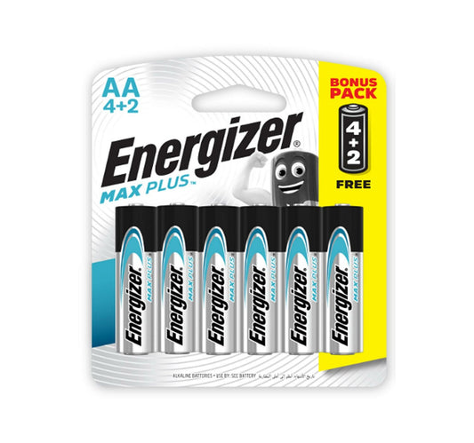 Energizer Max Plus AA Alkaline Battery 4+2