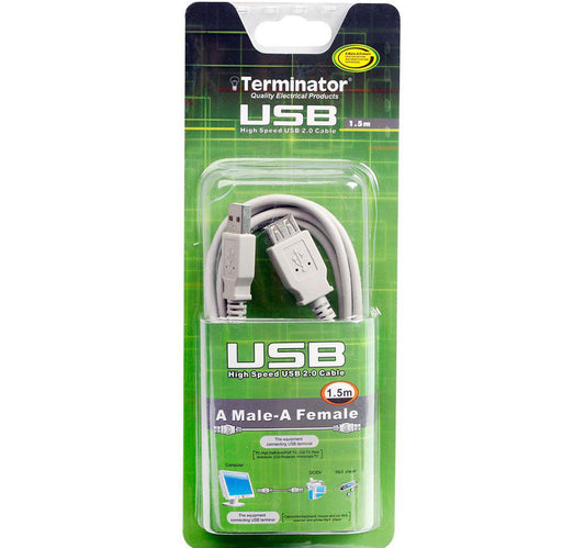 Terminator USB Cable AM/AF 1.5 Meter