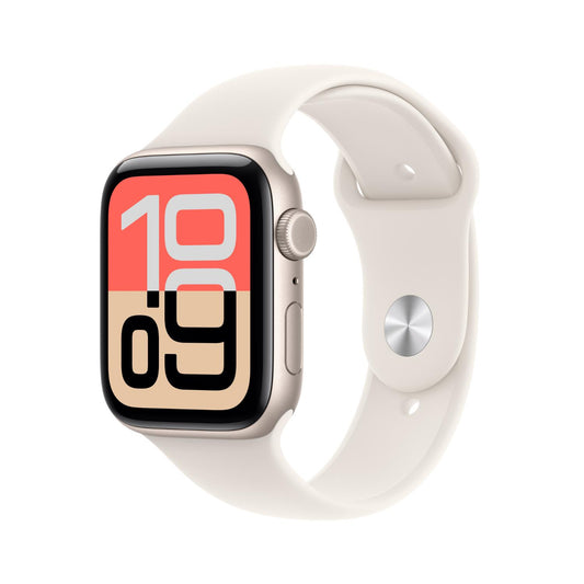 Apple Watch SE 3 GPS + Cellular Smartwatch, 40 mm Starlight Aluminium Case with Starlight Sport Band (M/L), MEP74AF/A