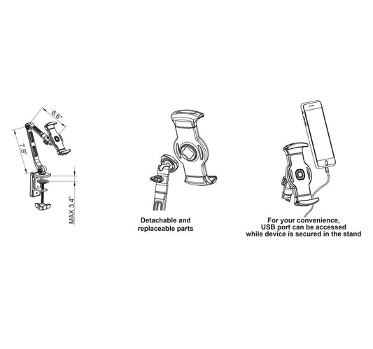Ikon Universal TabletvStand IK-T208B