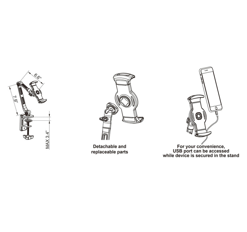 Ikon Universal TabletvStand IK-T208B