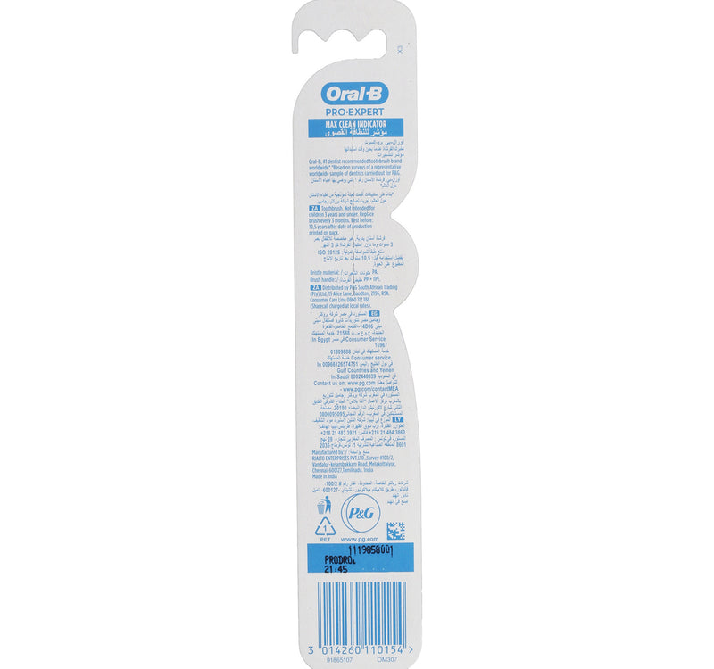 Oral B Pro Expert Max Clean Indicator Toothbrush Soft 40 1 pc