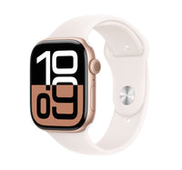 Apple Watch Series 10 GPS Smartwatch, 46 mm LTPO3 OLED Display, Rose Gold Aluminium Case with Light Blush Sport Band(S/M), MWWT3QA/A Lulu Hypermarket