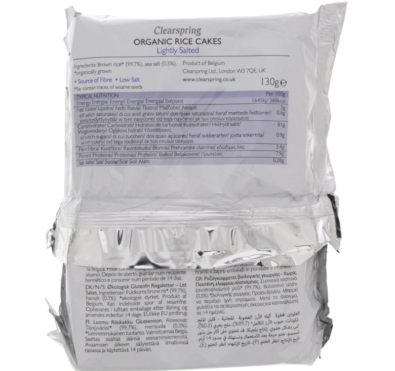 Clearspring Organic Rice Cakes Lightly Salted 130 g