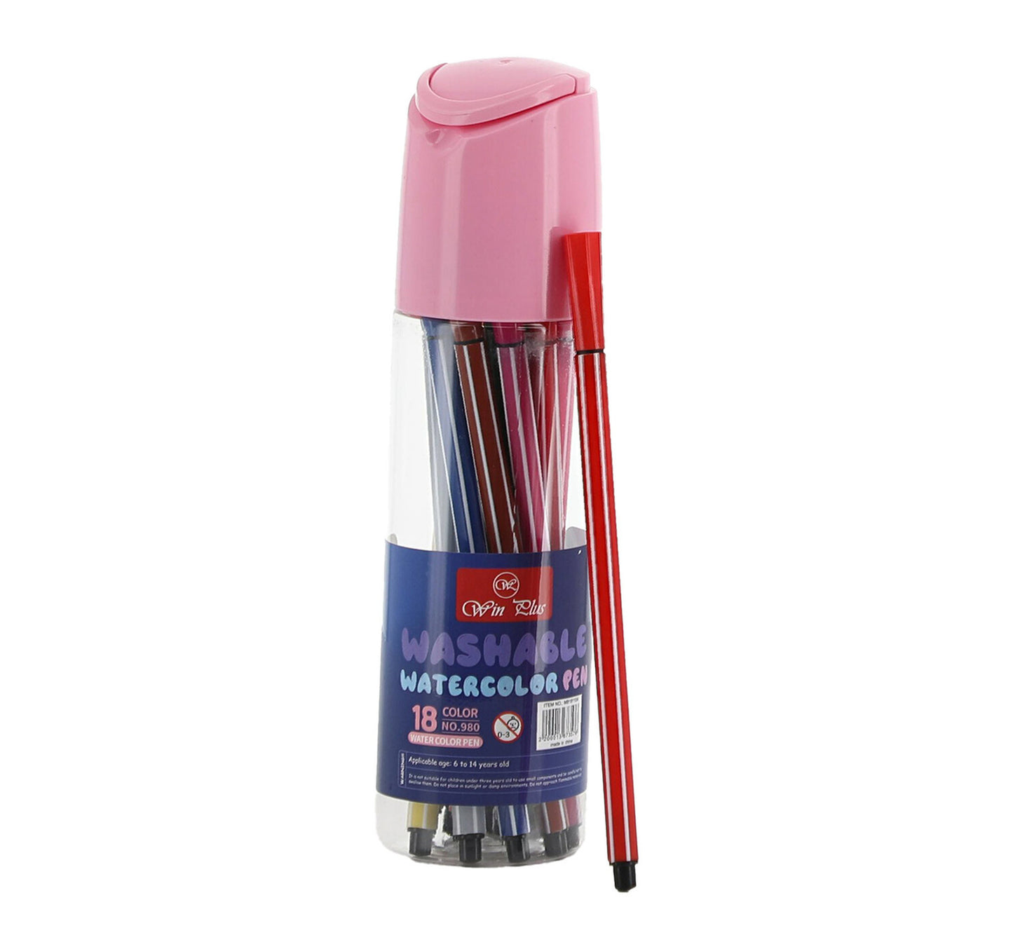 Win Plus WashableWater Color Pen 18s
