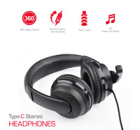 Trands Type-C Stereo Wired Headphones with Microphone HS998
