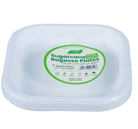 Faani Sugarcane Bagasse Square Plates 6" 12 pcs