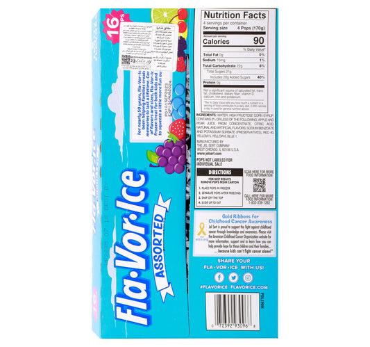 Fla-vor-ice Assorted 16 Ice Pops 680.4 g