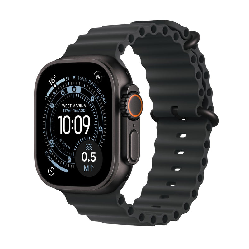 Apple Watch Ultra 3 GPS + Cellular Smartwatch, 49 mm Black Titanium Case with Black Ocean Band, MF0J4AF/A