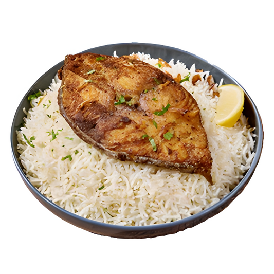 Fried King Fish With Rice Jaleel Restaurant