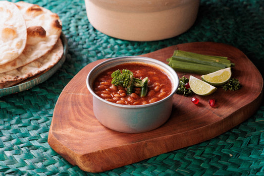 White beans with red sauce Zaafaran