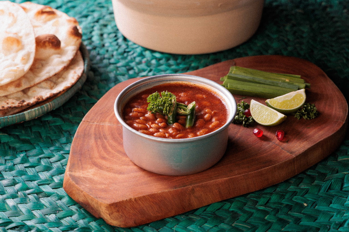 White beans with red sauce Zaafaran
